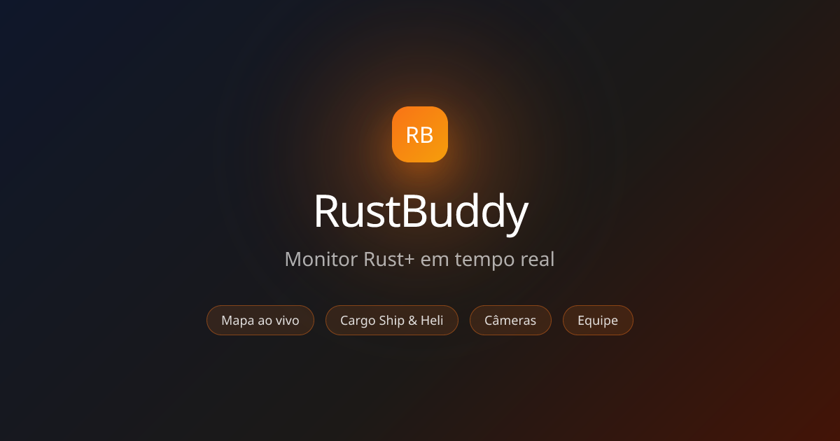 Monitor Rust+ ao vivo — Mapa, alertas e câmeras